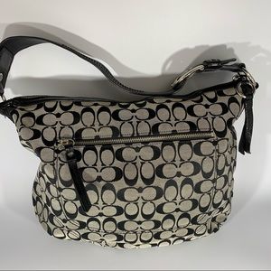 COACH Black Signature Canvas Bag